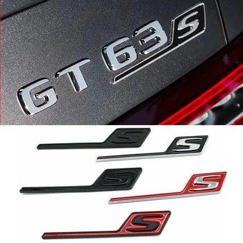 Araba 3D S Çıkartmalar ve Çıkartmaları Mercedes Benz İçin C63 E63 AMG GTS GT43S GT63S A45S GLC63S Araba Arka Gövde Vücut Amblem Rozeti Çıkartmalar