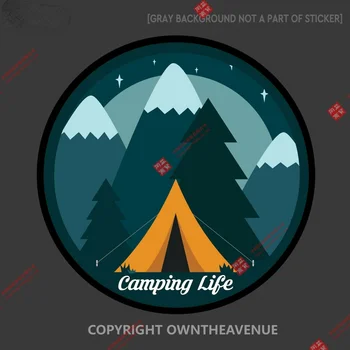 Kamp Hayatı Dağlar Çadır Açık Havada Yürüyüş Araba Tampon Vinil çıkartma Araba Pencere Vücut Dekoratif Çıkartmalar Aksesuarları