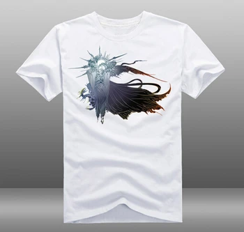 Erkek Rahat Oyun Final Fantasy XV FF15 Beyaz %100 % Pamuk Kısa Kollu O-Boyun T-shirt Tee Gömlek 3 Stilleri