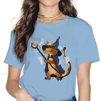 Tepeli Bugsly kadın T Shirt Gecko Sevgilisi Kızlar Tees Kawaii pamuklu üst giyim Grafik Tshirt 4XL Büyük Boy Moda