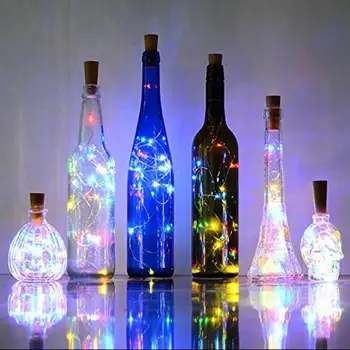 2 M 20 Leds su geçirmez şişe dize ışıkları noel dekorasyon ledi lambaları Garland peri ışıkları ev dekor ışıkları