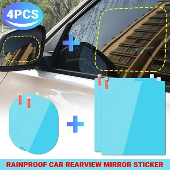 4 adet Araba dikiz aynası Yağmur Filmi Araba Sticker Yağmur Geçirmez Film Araba dikiz aynası Anti Sis Su Geçirmez Net Görüş Araba filmi