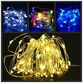 10 Adet Bakır Tel LED Peri Garland Dize İşıklar Bahçe Açık Kapalı Dekor Tatil Aydınlatma Noel Süslemeleri Ev için