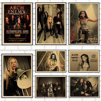 vintage poster Arch Enemy posteri Ev Mobilya dekorasyon Kraft asit rock müzik Posteri Çizim çekirdek duvar çıkartmaları hediye