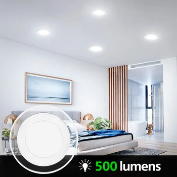 Yuvarlak Panel LED Downlight Gömme Kapalı Tavan Lambası 5W AC220V LED Spot Lamba Oturma Odası Fuaye Bar Sayacı Ofis