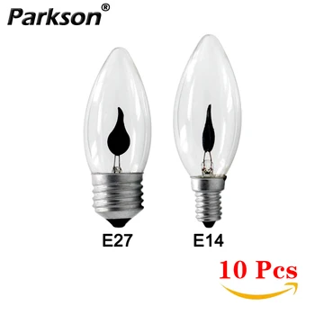 Edison Alev LED Mum Ampul Titreşimsiz E27 E14 AC 220V 3W Ucu / Kuyruk Retro Vintage Yangın Led Filament Lamba Dekor Aydınlatma
