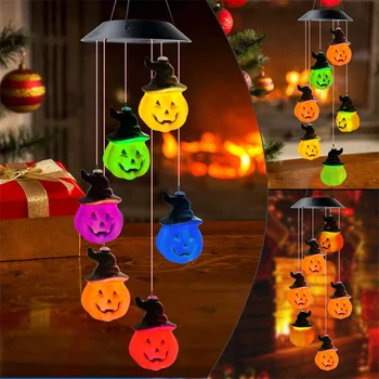 Cadılar bayramı LED dize ışıkları taşınabilir 6 LED kabak kafatası hayalet iskelet ışıkları ev Bar cadılar bayramı dekorasyon parti malzemeleri