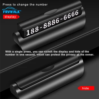 Gizli Aydınlık Araba Telefon Numarası Plaka Araba Sticker Gece Aydınlık Telefon Numarası Araba Araba Styling İçin Geçici Park Kartı