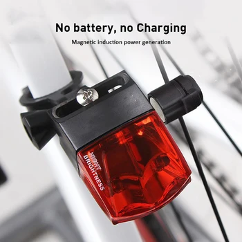 Manyetik kendinden powered bisiklet kuyruk ışık su geçirmez dağ bisikleti uyarı ışığı LED bisiklet arka ışık açık sürme aksesuarları