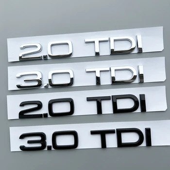 Araba 3D ABS 2.0 3.0 TDI Gövde Harfler Logo Deplasman Rozeti Amblemi Çıkartmaları Sticker Audi A1 A3 A4 A5 A6 A7 A8 Q2 Q3 Q5 Q7