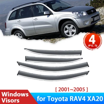 Araba Yan Pencere Siperliği Toyota RAV4 2003 RAV 4 XA20 2005 2004 2002 2001 Aksesuarları Deflector Yağmur Kaş Muhafızları Güneşlik