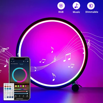 Akıllı LED Gece Lambası RGB Atmosfer masa lambası Bluetooth APP Kontrolü Karartma Masaüstü Oyun Yatak Odası Başucu Dekorasyon