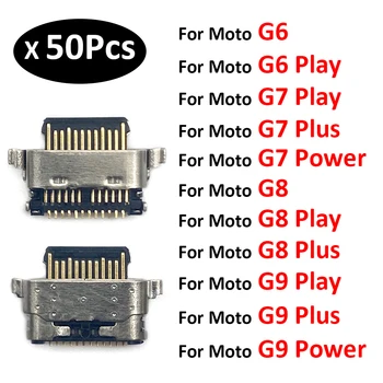 50 Adet Mikro USB Konektörü Şarj Portu Jack Tak Dock Motorola Moto G5 G5s G6 G7 G8 G9 Artı Oyun Güç Lite Onarım Parçaları