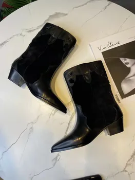 Kadın Ayakkabısı Paris Duerto 40mm Batı Bot Siyah