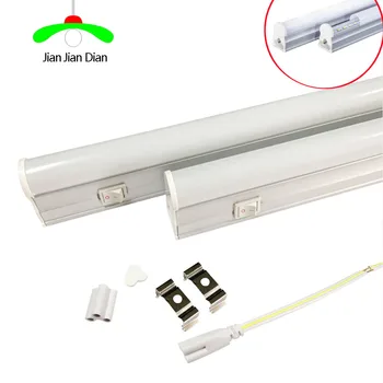 Anahtarı T5 led tüp 600mm 10 W 300mm 6 W LED 2835 floresan lamba lamba çubuğu 110-240 V sıcak / Beyaz