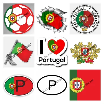 Aşk Portekiz Bayrağı çıkartma Portekizce Futbol Vatansever Çıkartmalar Ev Gurur Seyahat Araba Kamyon Van Tampon Pencere Araba Çıkartması