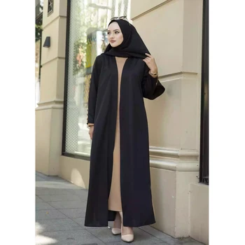 Abayas Kadınlar Robe Longue Kimono Femme Musulmane Açık Abaya Dubai Kaftan Türkiye İslam Müslüman Elbise Djellaba Kaftan MarocaS591