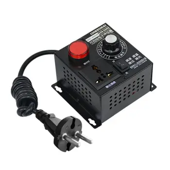 SCR Elektronik Voltaj Regülatörü AC 220V 4000W Sıcaklık Motor fan hız kontrolörü Dimmer Ayarlanabilir elektrikli alet pil paketi