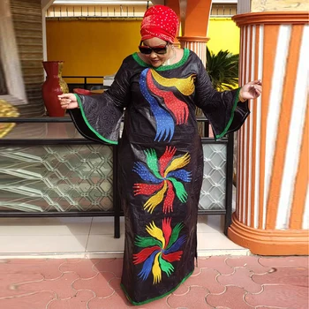 H & D Afrika Elbiseler Kadınlar İçin Bazin Riche Gelenek Nakış Elbise Bayan Ankara Elbise Elbise Parti Törenlerinde Etek