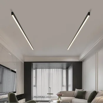 Uzun şerit yüzeye monte lineer Tavan lambası minimalist koridor balkon yatak odası yemek odası arka plan oturma odası tavan lambası