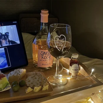 Ins Yaratıcı Kristal Kadeh Kulübü Bar şarap bardağı şampanya bardakları Bordo Düğün Parti Doğum Günü noel hediyesi Kiti Eşyaları