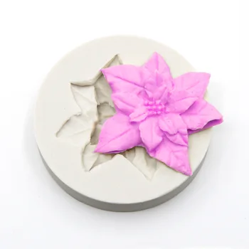 Küçük boyutlu Yapraklar Çiçekler Fondan Kek silikon kalıp Düğün Dekorasyon DIY Çikolata ve doğum günü Pastası Pişirme ve dekorasyon Araçları