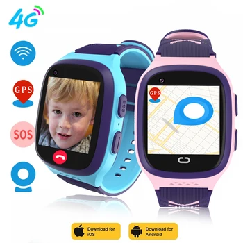2022 4G akıllı saat Çocuklar GPS WIFI Görüntülü Görüşme SOS IP67 Su Geçirmez Çocuk Smartwatch kamera monitörü İzci Konumu Telefon İzle