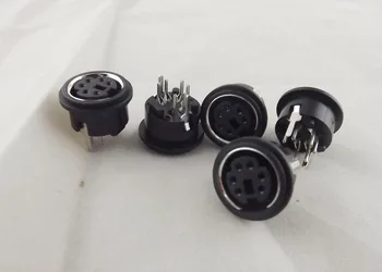 10 adet Mini 6 Pin DIN Jack Dairesel pcb dayanağı dişi konnektör