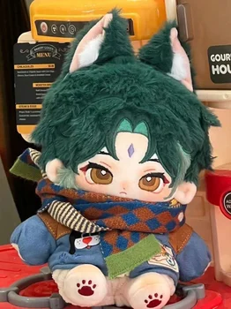 20CM Oyun Genshin Darbe Cosplay Xiao Sevimli Tavşan Kulak Giyinmek Günlük Giyim Kıyafet peluş oyuncak Bebek ve Bez Yılbaşı Hediyeleri
