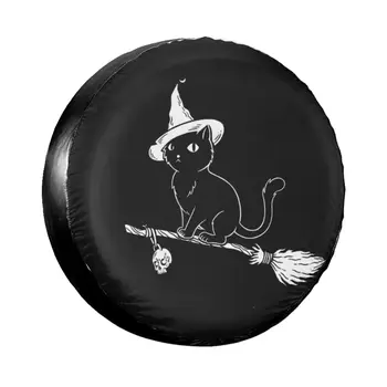 Cadı Siyah Kedi Cadılar Bayramı İçin Hazır Stepne lastik kapak Mitsubishi Pet Severler Araç Aksesuarları 14 