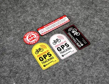 GPS İzleme Alarmı polietilen etiket, motosiklet, bisiklet, motosiklet, otomobil hırsızlığa karşı dekoratif Çıkartma 10cm
