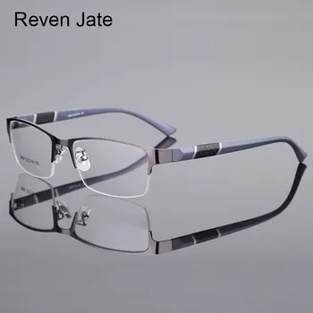 Reven Jate 8850 Yarım Jant Alaşım Ön Esnek Plastik TR-90 Tapınak Bacaklar Optik Gözlük Çerçeve Erkekler ve Kadınlar için Gözlük