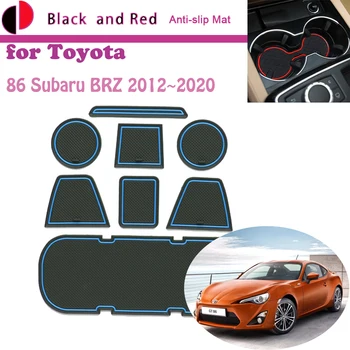 Kauçuk Paspas Kapı Oluk Toyota 86 Subaru BRZ GT86 ZN6 ZC6 Scion FRS 2012 ~ 2020 Fincan Yastık Kapısı Yuvası Coaster Toz geçirmez Sticker