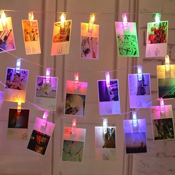 10 20 LED Dize Peri İşıklar Fotoğraf Klip pille çalışan LED ışık Çelenk Yeni Yıl yılbaşı dekoru Ev için Noel Navidad 2022