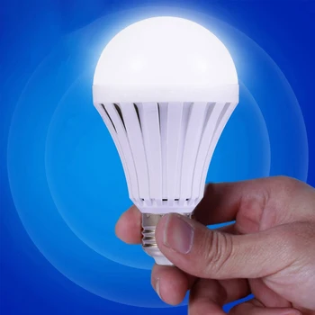 E27 7W 9W 12W LED akıllı acil ışık Led ampul şarj edilebilir pil Lightin