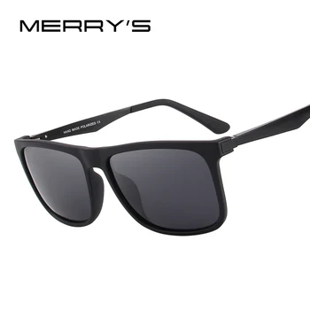 MERRYS tasarım Erkekler Polarize Kare Güneş Gözlüğü Moda Erkek Gözlük Havacılık Alüminyum Bacaklar 100% UV Koruma S8250