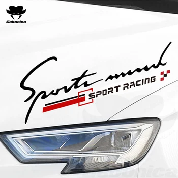 Yaratıcılık Mektup Spor Yarış Araba Çıkartmaları Oto Otomobil Bonnet Sticker Araba-styling Audi Sline RS Quattro A1 A3 Q3 RS6 TT