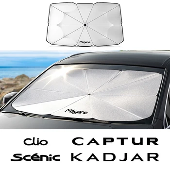 Araba güneşlik ön cam Katlanabilir araba güneşliği Renault Clio 4 Kangoo Trafik Modus Kwid Espace Ana Sembol Twingo