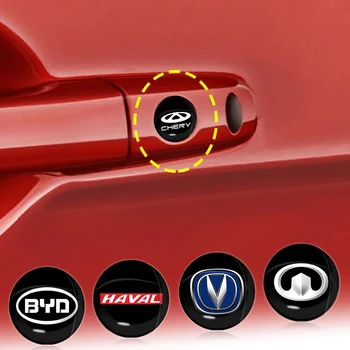 10 Adet 3D Oto Styling Etiketler Araba Kapı Anahtar Deliği Logo Çıkartmaları Toyota Yaris Avensis için Aygo Yaris Mark-X Mirai Prius Aksesuarları