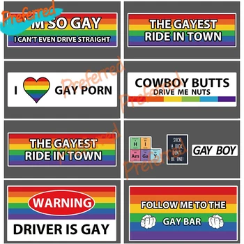 Kamyon, Otomobil, Araç veya Bagaj için Orijinal Komik Eşcinsel LGBT şaka Tampon Çıkartmaları
