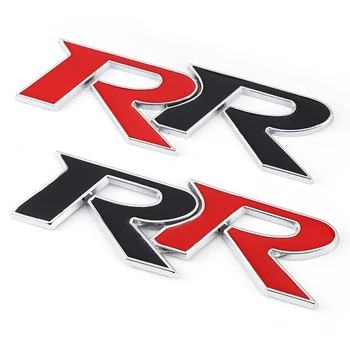 3D Metal RR Logo Araba Çıkartmaları Amblem Trunk Rozeti Çıkartmaları Honda RR Civic Mugen Accord Crv Şehir Hrv