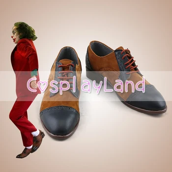 Joker Arthur Fleck Cosplay Çizmeler Ayakkabı erkek ayakkabısı Joker Kostüm Özelleştirilmiş Aksesuarları Cadılar Bayramı parti ayakkabıları