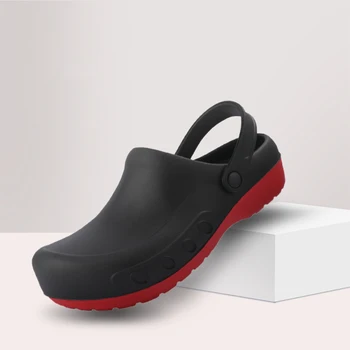 Erkekler Şef Takunya Erkekler Mutfak Ayakkabı EVA Enjeksiyon Ayakkabı kaymaz Taban Rahat Bahçe Takunya Su Geçirmez Sandalet Büyük Boy 39-49