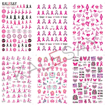 Aşk Pembe Kurdele Nail Art Etiketler Çıkartmaları Umut İnanç Manikür Tasarım Aksesuarları Salon Kadınlar Hediye Ayak Sticker Çıkartma Kalp Yıldız