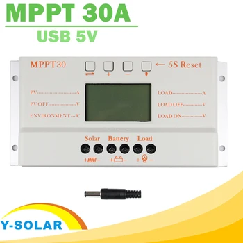 Güneş panelı Denetleyici MPPT 30A lcd ekran 12V 24V Güneş Regülatörü Yük ışık ve Zamanlayıcı Kontrolü Max 50V Giriş Y-SOLAR