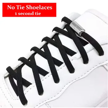1 Çift Elastik Tembel Ayakabı Hiçbir Kravat Yarım Daire Ayakkabı Bağcıkları Çocuklar Yetişkin Sneakers Hızlı Kravat Danteller Metal Kilit Ayakkabı Dize Halat Yuvarlak